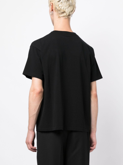 Bode Logo-embellished Cotton-jersey T-shirt In Black