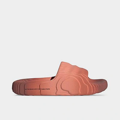 Shop Adidas Originals Adilette 22 Slide Sandals In Wonder Clay/wild Sepia/black