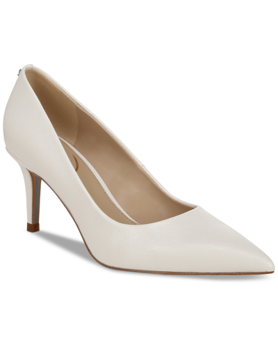 Shop Sam Edelman Women's Vienna Mid-heel Pumps In Bright White