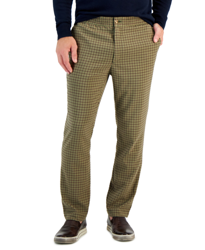 Shop Club Room Men's Four-pocket Plaid Pants, Created For Macy's In Moca
