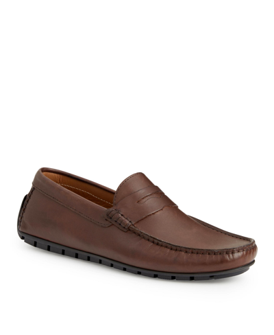 Shop Bruno Magli Men's Xane Slip-on Shoes In Brown Leather