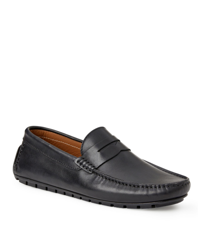 Shop Bruno Magli Men's Xane Slip-on Shoes In Black Leather