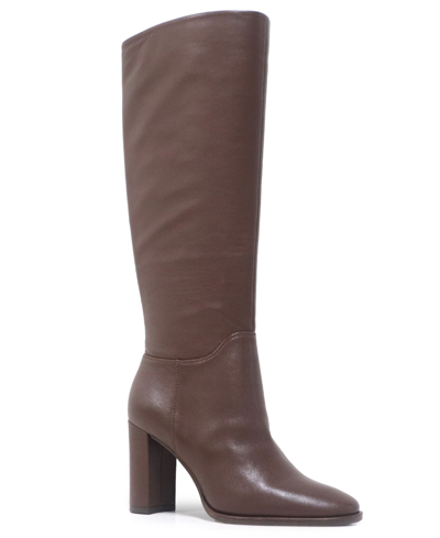 Shop Kenneth Cole New York Women's Lowell Tall Block Heel Boots In Chocolate