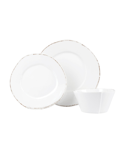 Shop Vietri Melamine Lastra Three-piece Place Setting, Service For 1 In White