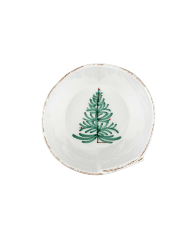 Vietri Melamine Lastra Holiday Stacking Cereal Bowl In White