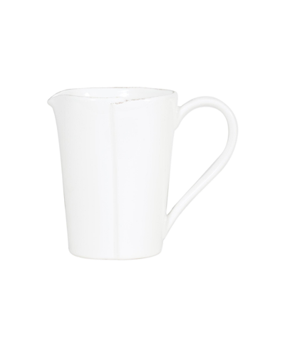 Shop Vietri Melamine Lastra Pitcher, 8" In White