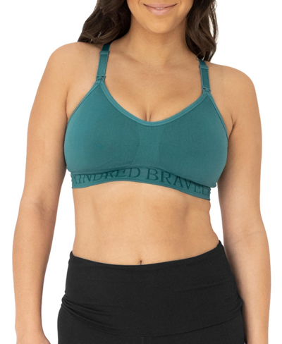 Shop Kindred Bravely Women's Busty Sublime Hands-free Pumping & Nursing Sports Bra In Teal