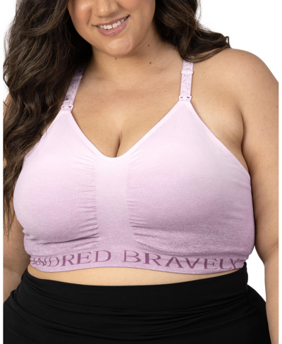 Kindred Bravely Plus Size Sublime Hands-free Pumping & Nursing Sports Bra S  In Ombre Purple