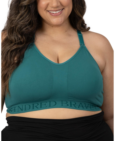 Kindred Bravely Plus Size Busty Sublime Hands-free Pumping & Nursing Sports  Bra S In Teal