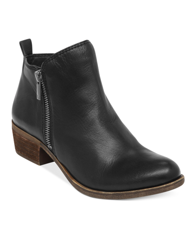 Shop Lucky Brand Women's Basel Ankle Booties In Black Leather