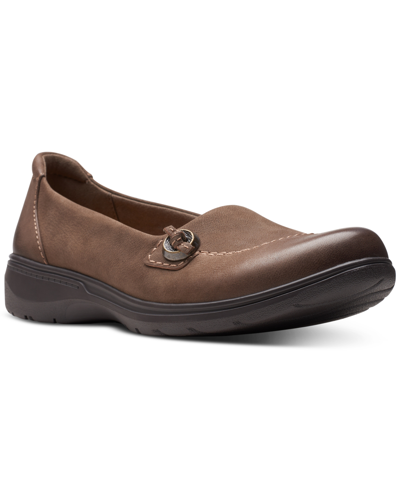 Shop Clarks Women's Carleigh Lulin Round-toe Slip-on Shoes In Taupe Nubu