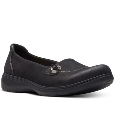 Shop Clarks Women's Carleigh Lulin Round-toe Slip-on Shoes In Black Nubu