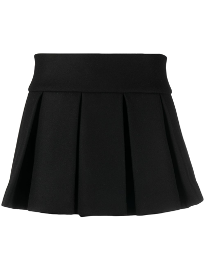 Shop Patou Black Pleated Mini Skirt