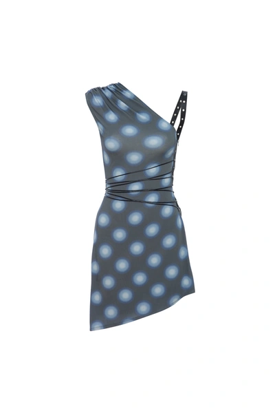 Shop Fw23 Nina Dress In Gradient Dot Blue