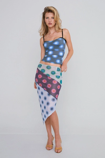 Shop Fw23 Vero Skirt In Polka Dot Patchwork
