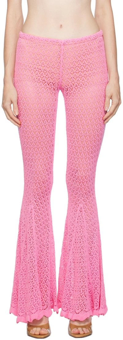 Blumarine Synthetic Fibers Trousers In N0729 Bubblegum