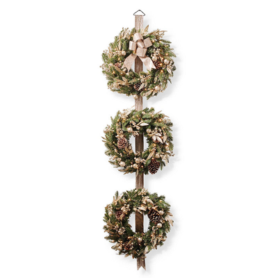 Shop Frontgate Gilded Elegance Trio Wreath
