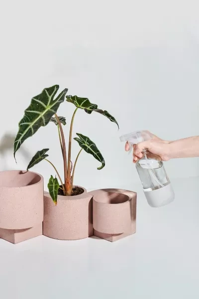 Tortuga Forma Concrete Terrazzo Planter - Set Of 2 In Coral At Urban Outfitters In Pink