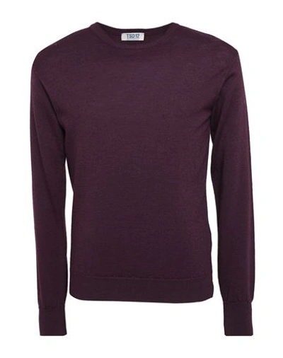 Shop Tsd12 Man Sweater Purple Size 3xl Merino Wool, Acrylic