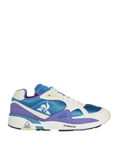 Shop Le Coq Sportif Lcs R850 Mountain Man Sneakers Turquoise Size 12 Textile Fibers In Blue