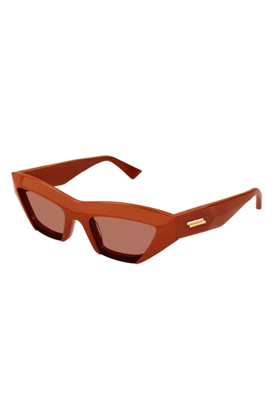Shop Bottega Veneta 51mm Cat Eye Sunglasses In Orange