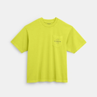 Shop Coach Outlet Pocket T Shirt In Yellow