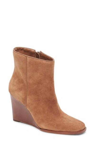 Shop Dolce Vita Susann Wedge Bootie In Chestnut Suede