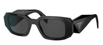 Shop Prada Pr 17wsf 1ab5s0 51mm Womens Rectangle Sunglasses In Black