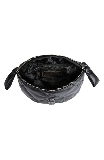 Shop Kurt Geiger Kensington Leather Belt Bag In Black