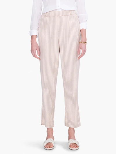 Shop Nic + Zoe Cafe Straight-leg Pant In Beige