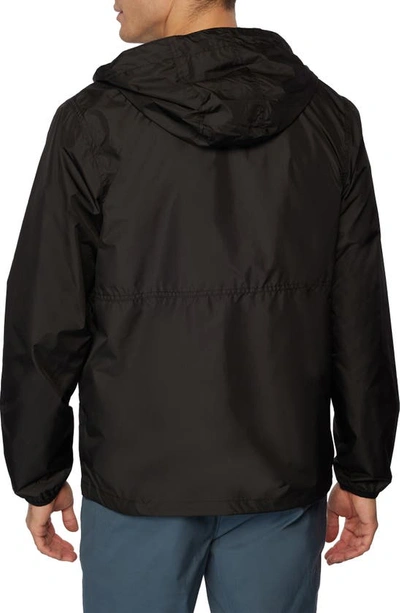 Shop O'neill Nomadic Water Resistant Hooded Windbreaker In Black