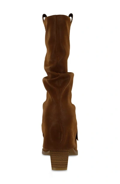 Shop Mia West Foldover Boot In Cognac