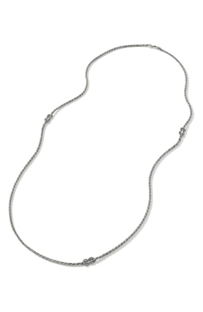 Shop John Hardy Love Knot Necklace In Silver