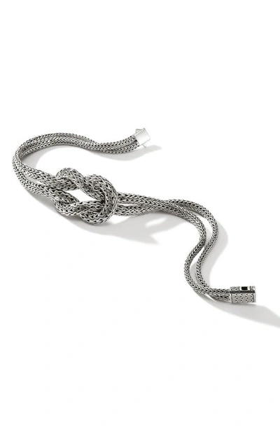 John Hardy Love Knot Graduated Necklace In Silver