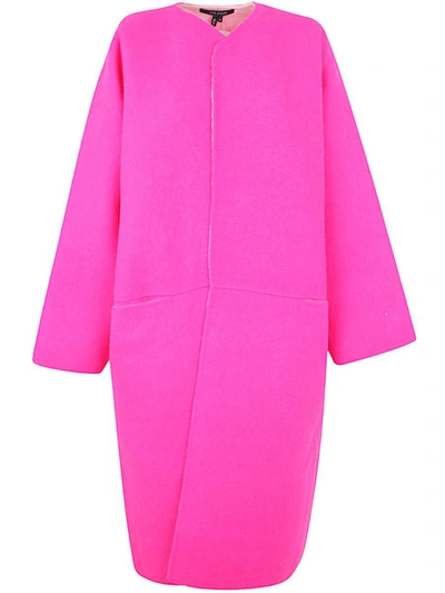 Shop Sofie D'hoore Double Face Coat With Slit Front Pockets Clothing In Pink &amp; Purple
