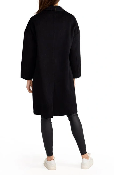Shop Belle & Bloom Amnesia Oversize Double Breasted Coat In Black