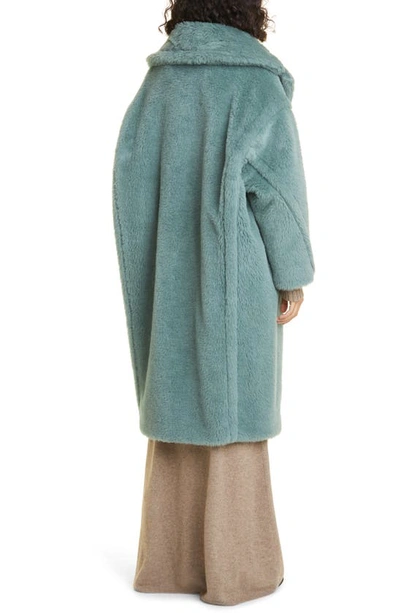 Shop Max Mara Ted Girl Alpaca & Wool Blend Coat In Sage Green