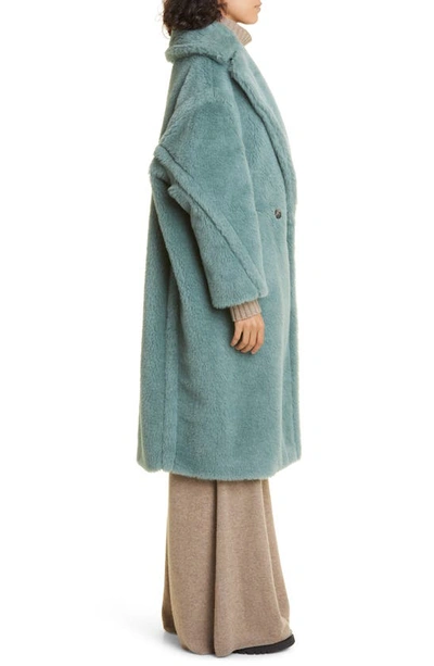 Shop Max Mara Ted Girl Alpaca & Wool Blend Coat In Sage Green