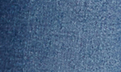Hint Of Blu Chewed Mid Rise Flare Jeans In Resort Blue