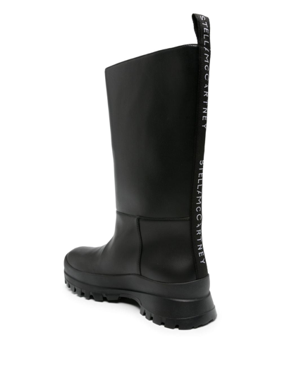 Shop Stella Mccartney Trace Tubo Knee-length Boots In 黑色
