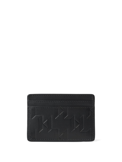 Shop Karl Lagerfeld K/loom Leather Card Holder In 黑色
