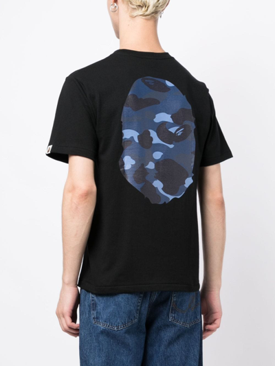 Shop A Bathing Ape Graphic-print Cotton T-shirt In 黑色