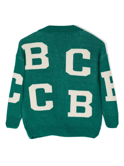 Bobo Choses B. C All Over Jacquard Cardigan In 绿色