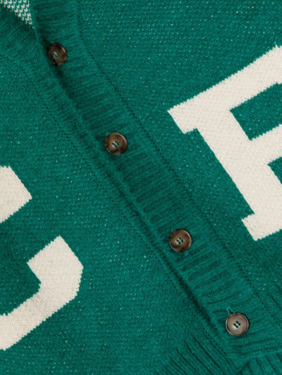 Bobo Choses B. C All Over Jacquard Cardigan In 绿色