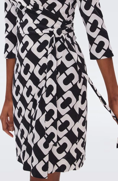 Shop Diane Von Furstenberg New Julian Two Print Silk Wrap Dress In Chain Link Giant