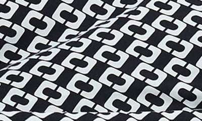 Shop Diane Von Furstenberg Abigail Chain Print Silk Wrap Maxi Dress In Chain Link Medium Black