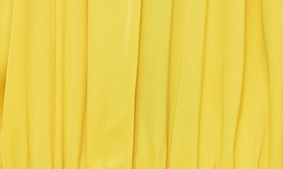 Shop Habitual Kids' Ruched Puff Sleeve Crushed Satin Dress In Yellow