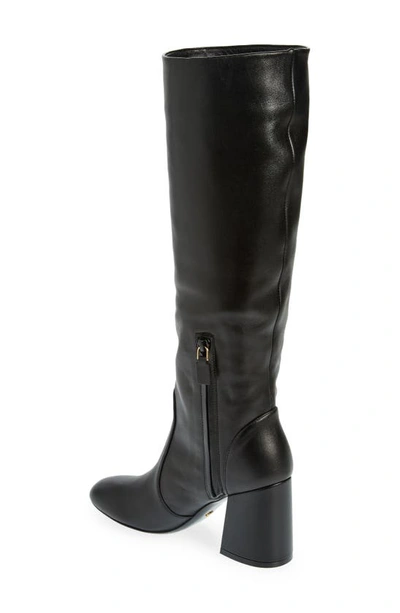 Shop Stuart Weitzman Flare Block Heel Mid Calf Boot In Black