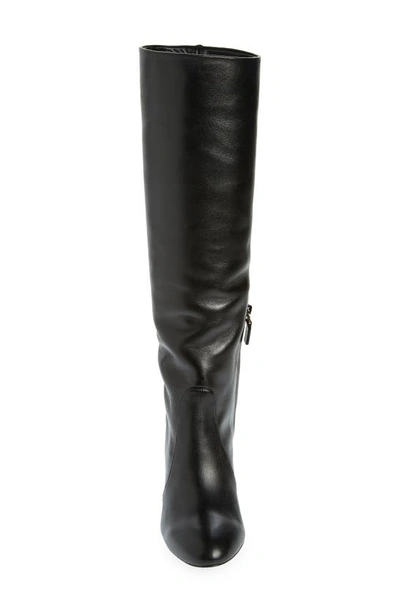 Shop Stuart Weitzman Flare Block Heel Mid Calf Boot In Black