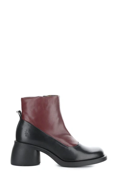 Shop Fly London Hint Boot In Black/ Wine